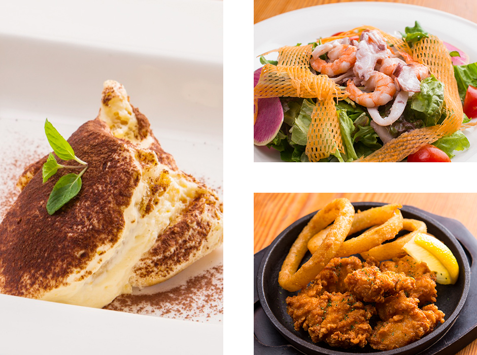 自家製デザートとサイドメニュー